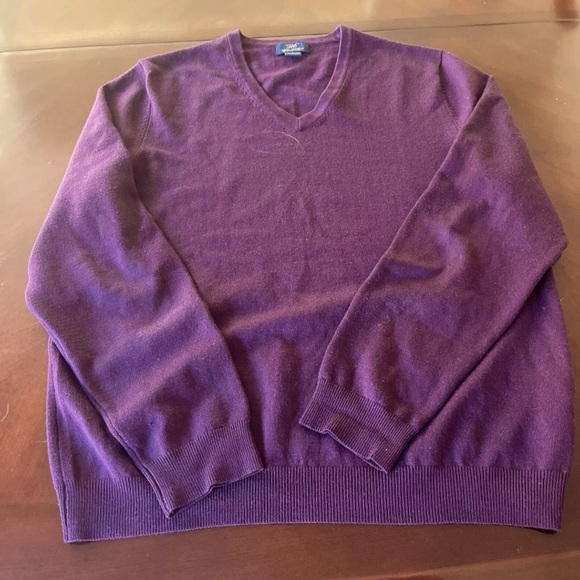 Brooks Brothers Extra Fine Merino Wool Purple Color Men’s Size L. - Picture 1 of 7